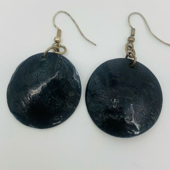 Elegant Blue Shell Earrings | Abalone style - Picture 4 of 4